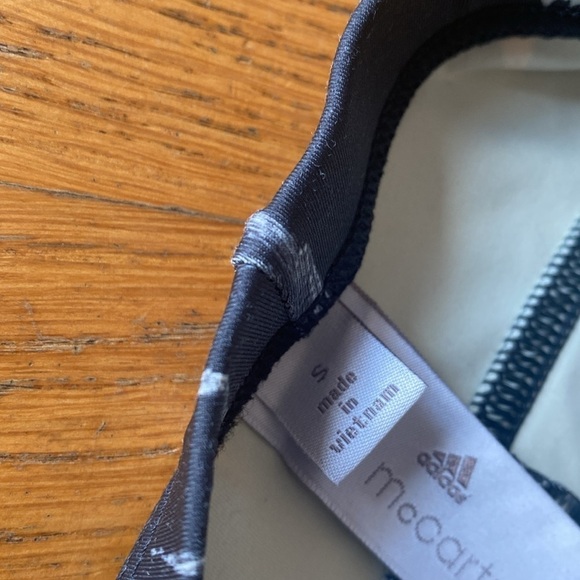 adidas by Stella McCartney 3/4 Running Tights Black and Frost Size Small - Picture 9 of 12